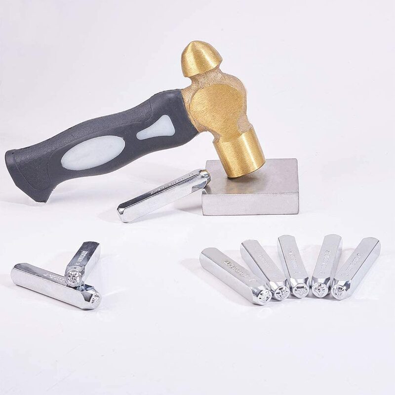6mm Metal Design Stamps Punch Stamping Tool Electroplated Hard Carbon Steel Tools to Stamp Punch Metal DIY scrapbooking