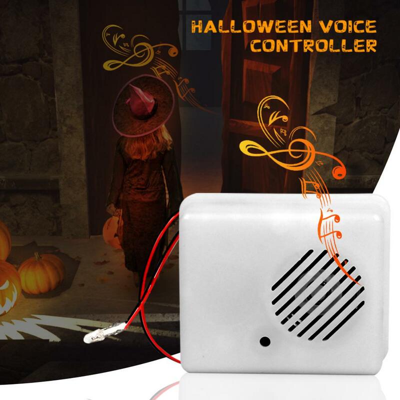 Voice-Activated Halloween Geluid Sensor Talking Pir Motion Sensor Luidspreker Horror Screaming Tricky Voice-Activated Props Scary