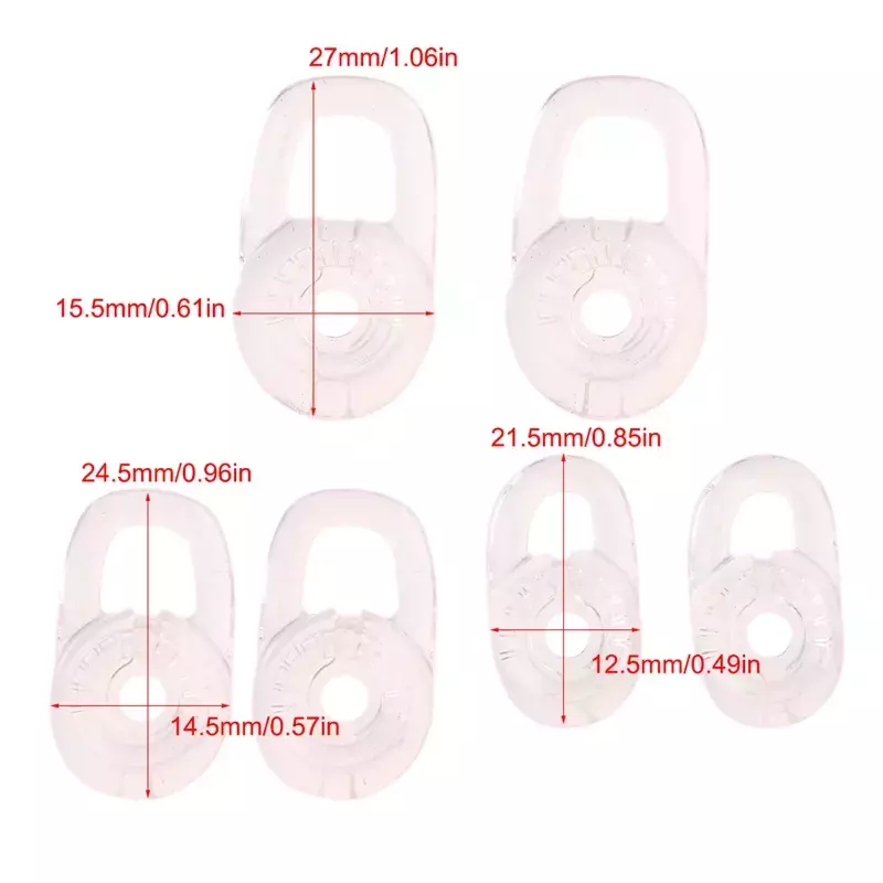 6 sztuk zestaw słuchawkowy Bluetooth miękkie silikonowe słuchawki obejmuje poduszki na uszy słuchawki słuchawki douszne poduszka