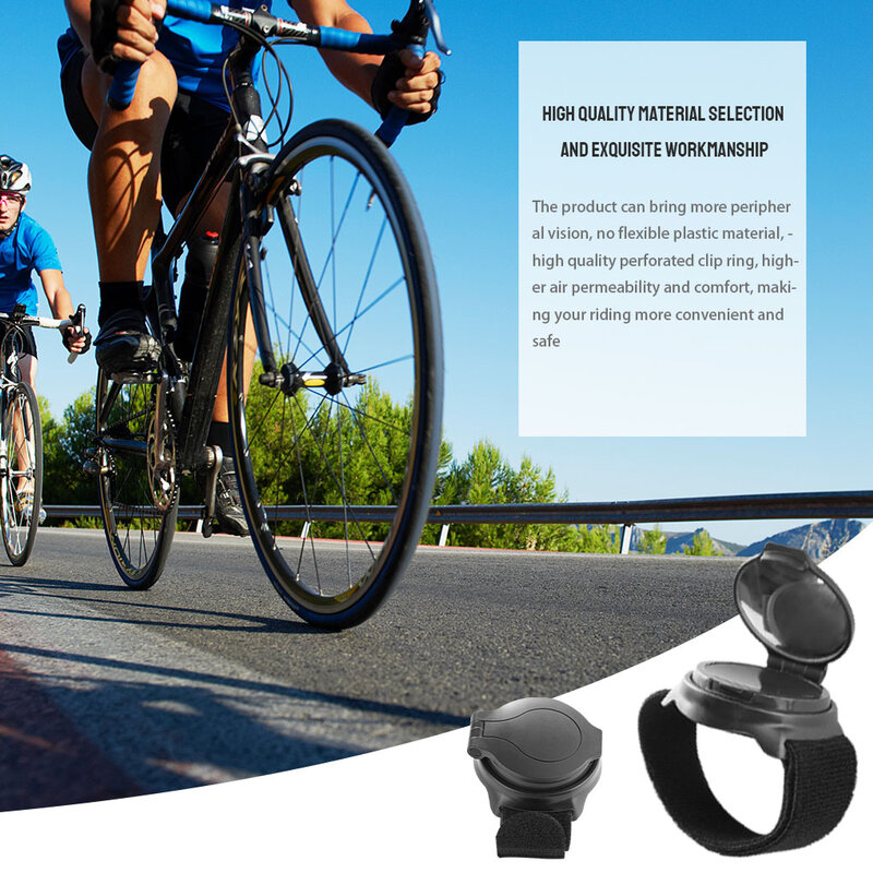 Rearview Mirror 360 Degrees Rotating Retroreflector ABS Convex Wrist Band Rear View Mirror Adjustable Bike Riding Mirror