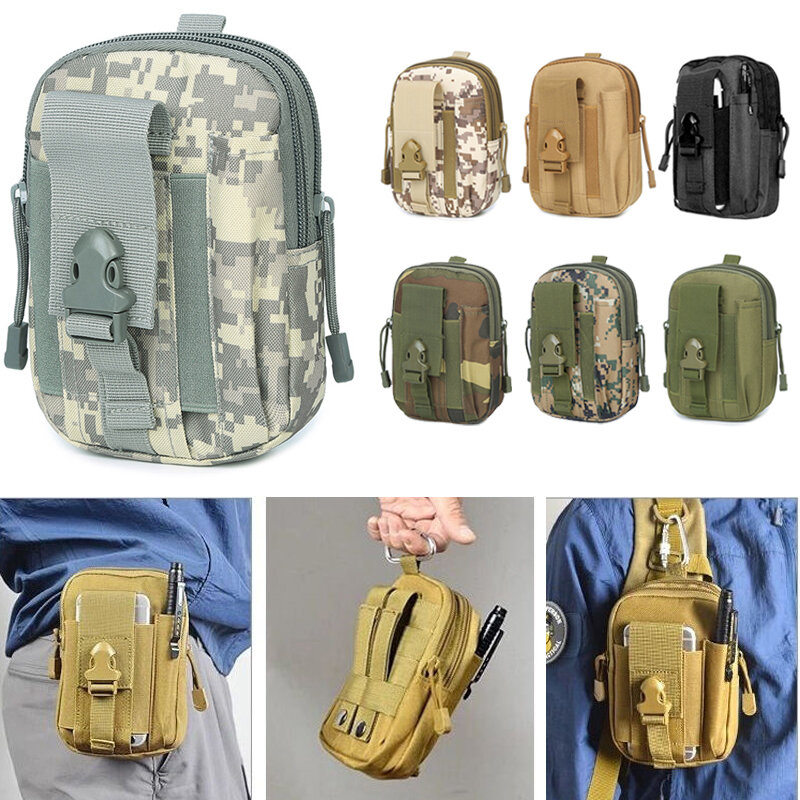 ผู้ชายผู้หญิง Waistbag ทหารยุทธวิธี Travel Hiking Camouflage Molle กระเป๋าเข็มขัดเอวกระเป๋า Fanny Pack แฟชั่นใหม่
