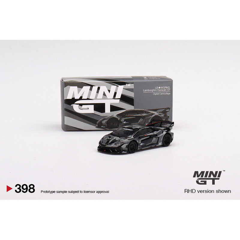 MINI GT 1:64 Huracan Digital Camouflage Alloy Diorama Car Model Collection Miniature Carros Toys 398 In Stock