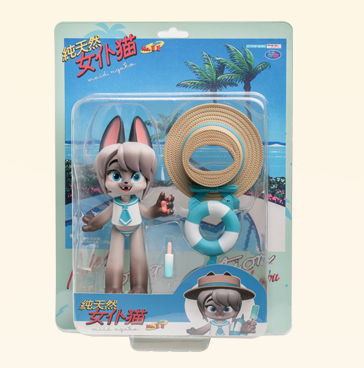 Ursprüngliche Echte Anime Maid Katze Sommer Urlaub Begrenzte Aufzug Action Figur Ornamente 150% Sammlung Kawaii Modell Puppe Spielzeug