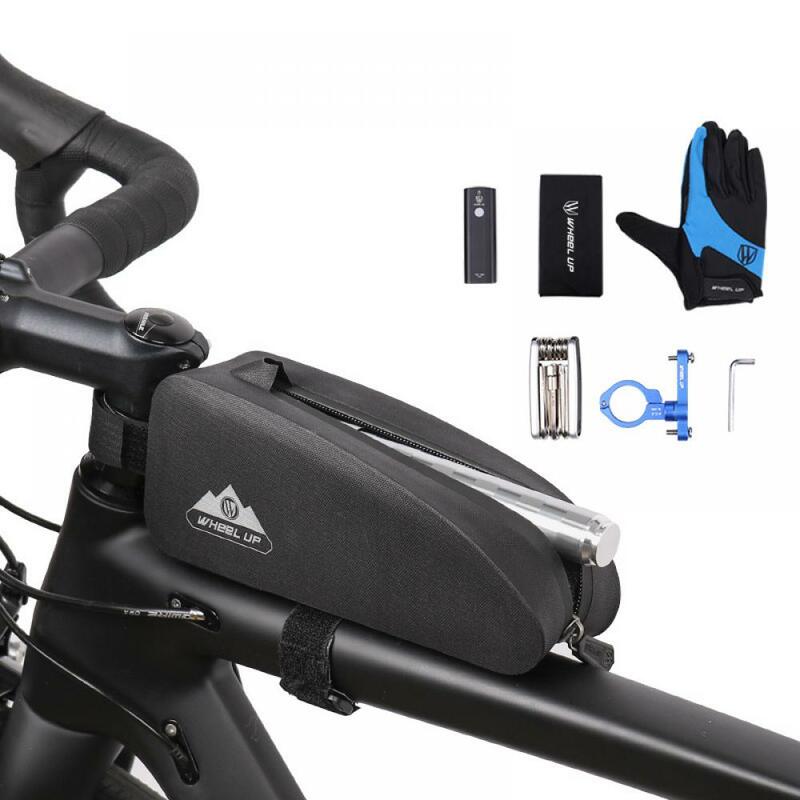 Bicycle Bag Large Capacity Top Front Tube Frame Bag Waterproof 600D TPU Pannier Cycling Bicycle Accessories Mountain Bike