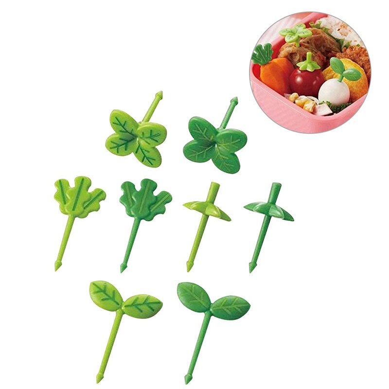 1Set Party Dessert Forks Portable Kids Stick Cafe Reusable Decorative Toothpicks Plastic