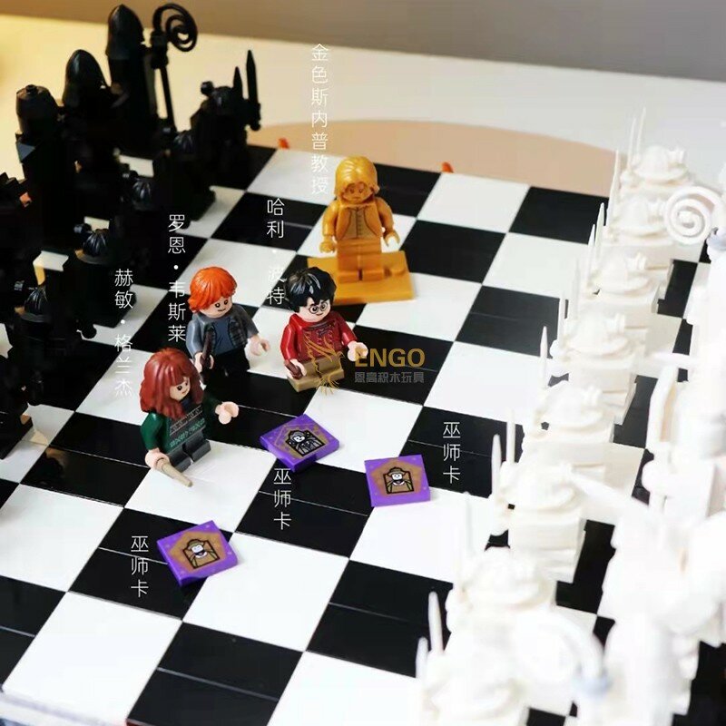 876 pezzi MOC Wizard's scacchi modello Building Blocks misura 76392 mattoni giocattoli fai da te per regalo per bambini
