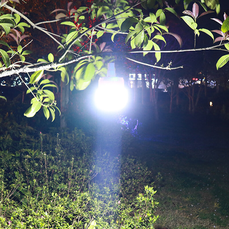 Lampu LED portabel pengisian daya USB darurat, lampu luar ruangan lipat bohlam Taman mendaki berkemah tahan air