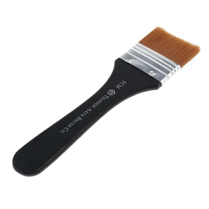 Professional Wooden Handle Brush Acrylic Flat Brush Oil Paint Brush for Painting