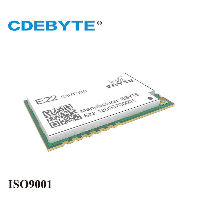 CDEBYTE – émetteur-récepteur sans fil E22-230T30S-V2.0 SX1262 LoRa 230MHz, 30dbm SMD, émetteur-récepteur longue Distance, IPEX, trou de tampon