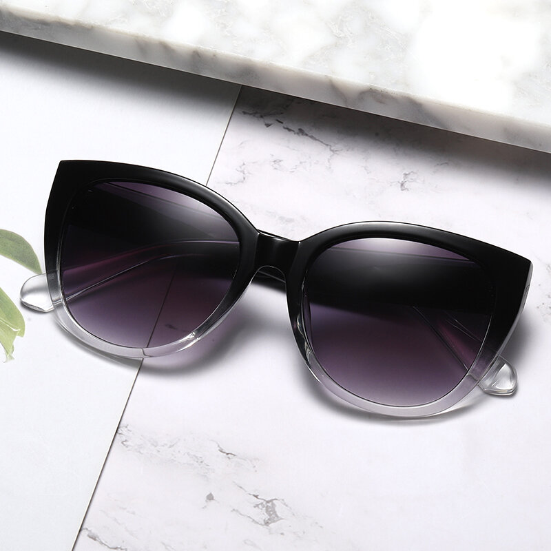 Cat Eye Sonnenbrille Für Frau Mode Marke Schwarz Retro Gradienten Sonnenbrille Damen Classic Outdoor Shades Designer Oculos De Sol