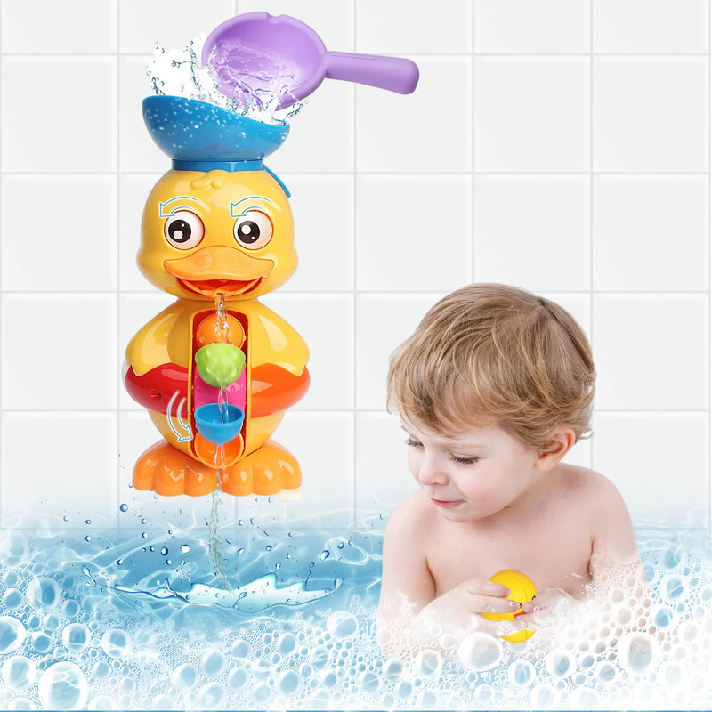 Zabawki do kąpieli dla niemowląt Cute Duck Electric Water Spray łazienka kąpiel zabawki dla dzieci zabawki wodne wanny prysznicowe interaktywne prezenty dla dzieci
