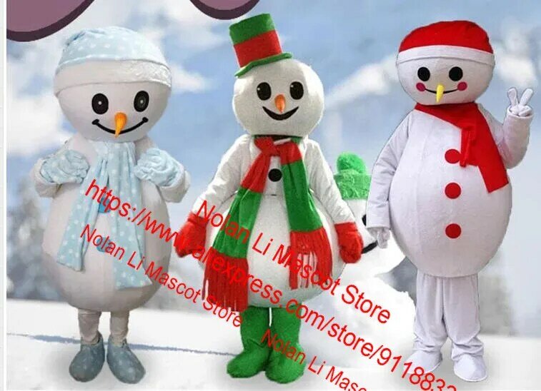 High Quality Christmas Snowman Mascot Costume Cartoon Set Role Play Animal Halloween Birthday Party Adult Size Holiday Gift 150