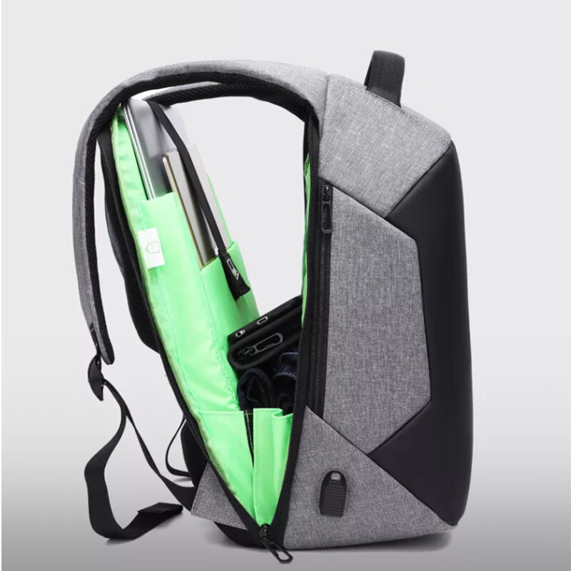 Mochila de oficina para tiempo libre para hombre, mochila inteligente impermeable con carga Usb, antirrobo, para ordenador portátil, 2022