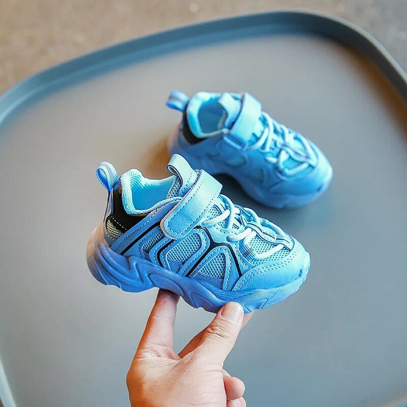 Crianças de malha esportes tênis bebê crianças botas novos meninos sapatos para meninas malha dupla casual primeiro walker moda botas
