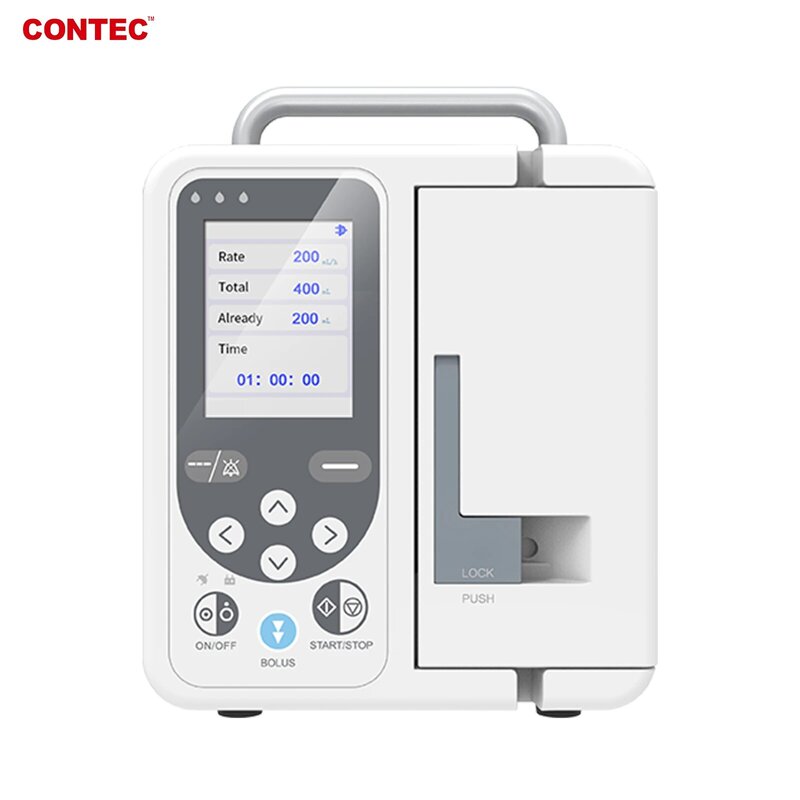 CONTEC-SP750 Bomba de seringa de infusão, alarme em tempo real, grande display LCD, IV volumétrico, uso humano ou veterinário