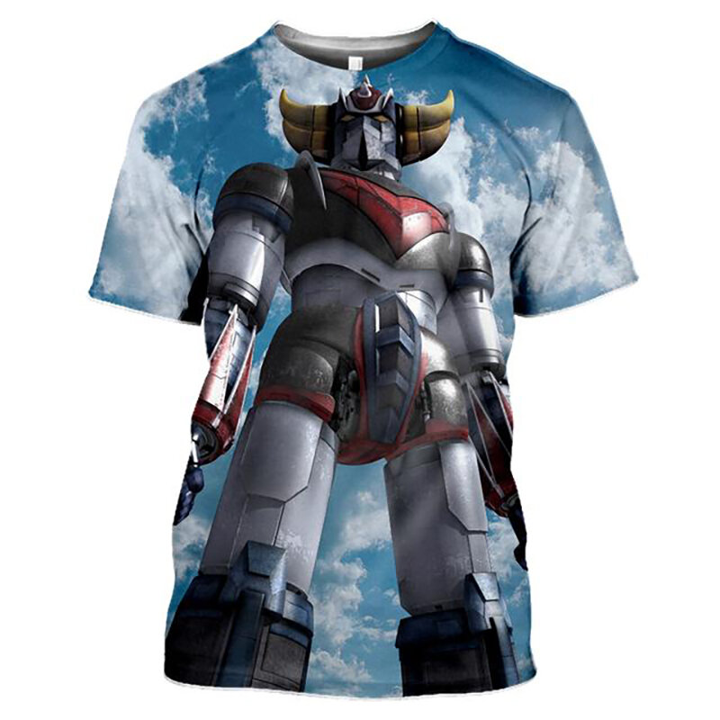 T-shirt Goldorak pour hommes et femmes, Streetwear imprimé 3D, Anime UFO Robot Grendizer, Économie pour enfants, Économie respirants, Mode décontractée, Été