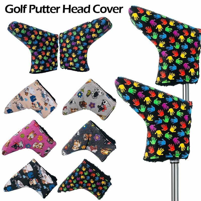 Sport PU Outdoors Practical Protective Headcover Golf Putter Head Cover Golf Club Head Covers Golf Rod Sleeve