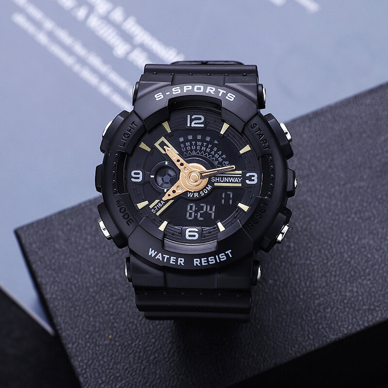 New Men Sport Watch Waterproof Style Digital Watches For Men Alarm Chrono Led Electronic Clock Square Man Wristwatch 2022