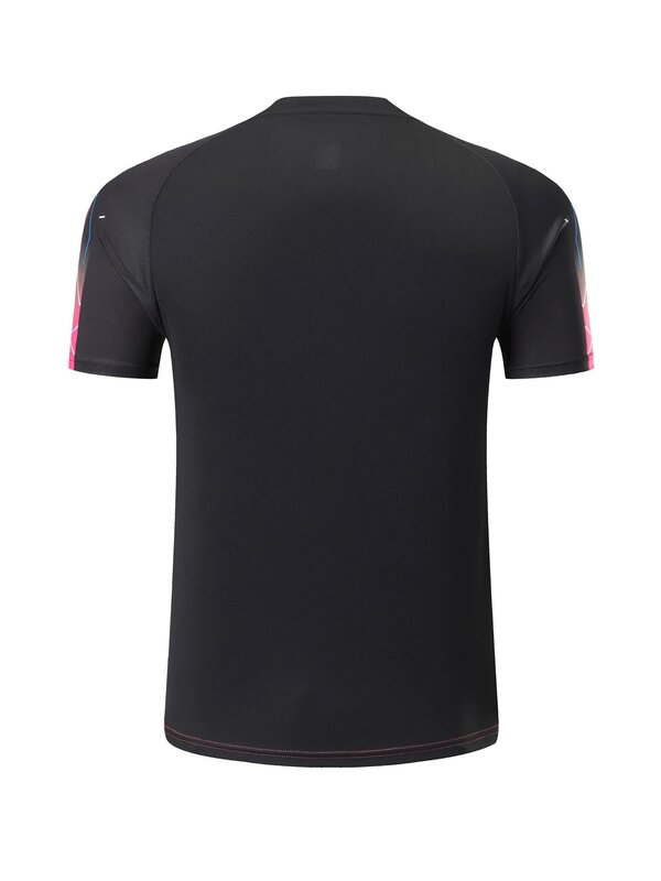 2022 Baru Cepat Kering Pakaian Tenis Meja Kaus Pria dengan Logo Cetak Seragam Bulu Tangkis Anak Laki-laki Setelan Kerah T-shirt