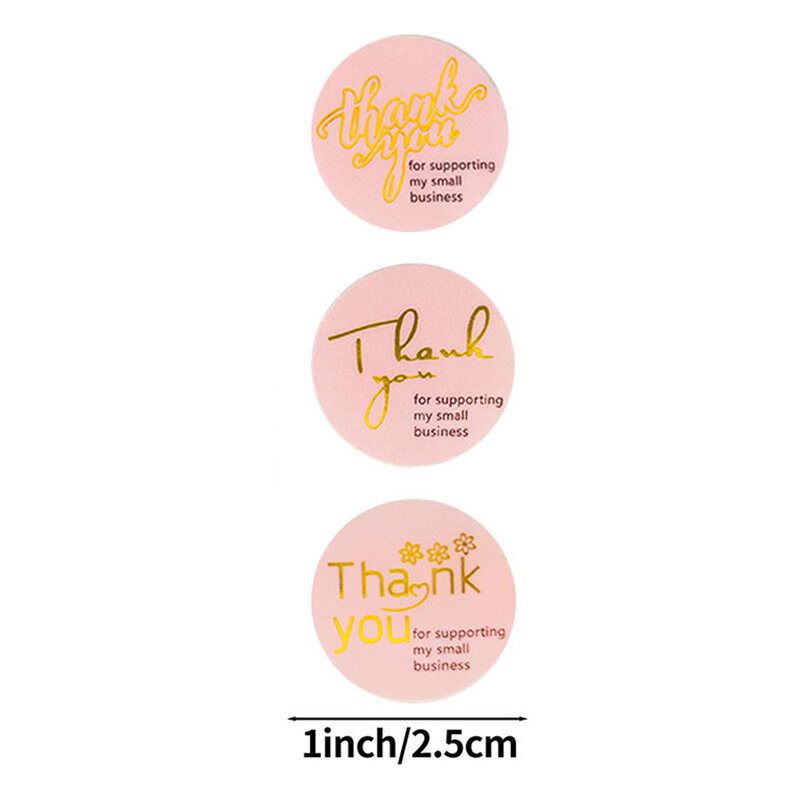 50-500pcs Wedding Party Cute Stationery Stickers 1 Inch Pink Thank You Stickers Seal Labels For Scrapbooking Paper Stickers