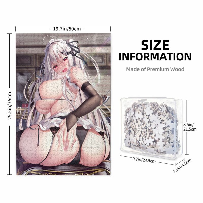 Anime Puzzle Azur Lane Poster 1000 Piece Puzzle for Adults Hentai Cow Doujin Artist CG Puzzle H Comic Puzzle Sexy Room Decor