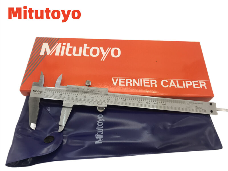 Mitutoyo เวอร์เนียร์คาลิเปอร์530-104 6 "8" 12 "150มม. 200มม. 300มม. 1/128in แม่นยำ0.05มม. คาลิเปอร์เครื่องชั่งสแตนเลส