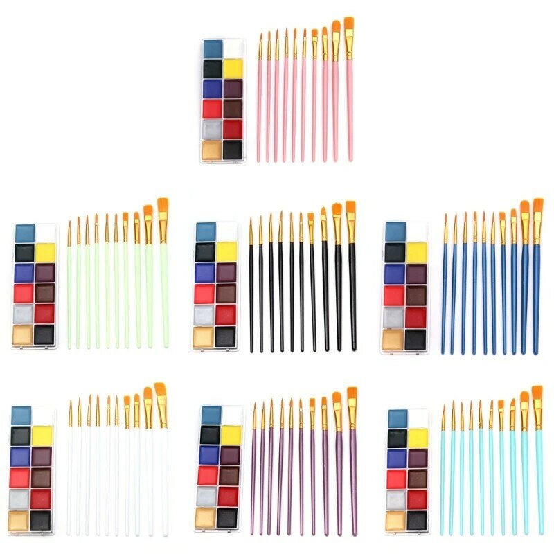 Set di pennelli per pittura da 10 pezzi pennello per arte dello studente pennello ottimo regalo per gli amanti della pittura pennelli rotondi e piatti nuovi Dropship