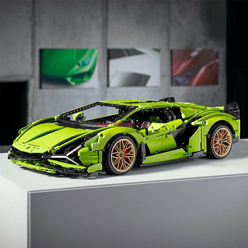 Fit 42115แชมเปญ Lamborghinis การวิเคราะห์รถ SIAN Roadster รุ่น FKP37ชุดบล็อกตัวต่ออิฐของเล่นเด็กของขวัญเด็ก