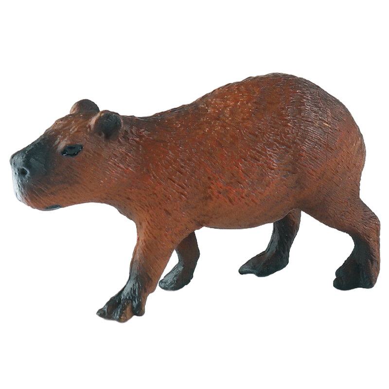 تمثال صغير لطيف Capybara للأطفال والكبار ، نموذج قائم بذاته ، هدية الفن البني ، لعبة الحيوانات البرية ، ديكور المنزل ، عيد الميلاد وعيد ميلاد