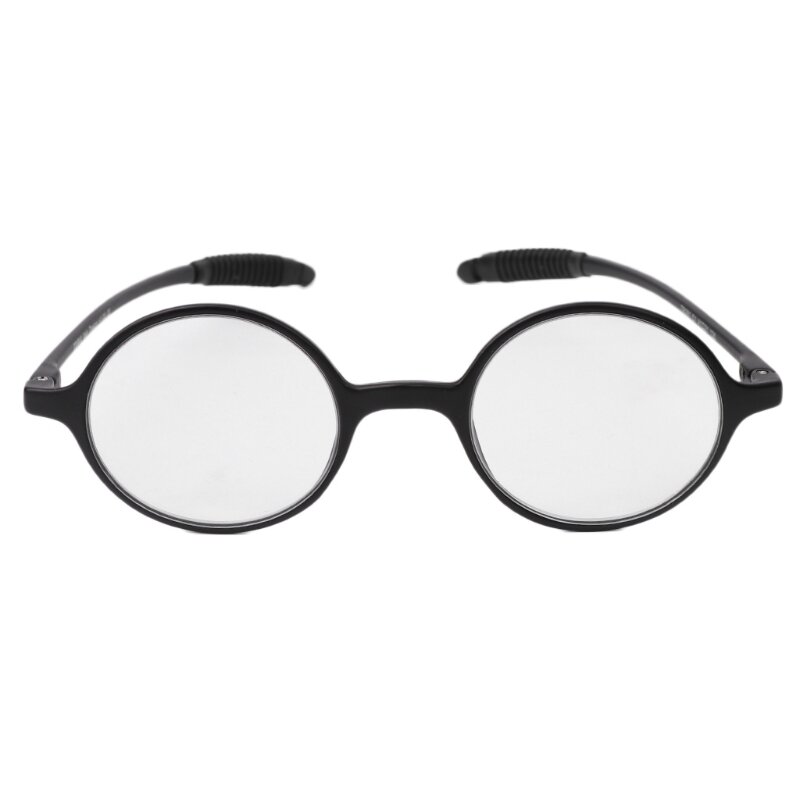 Leve tr90 óculos de leitura redonda resina presbiopia óculos + 1.0 ~ + 4.0