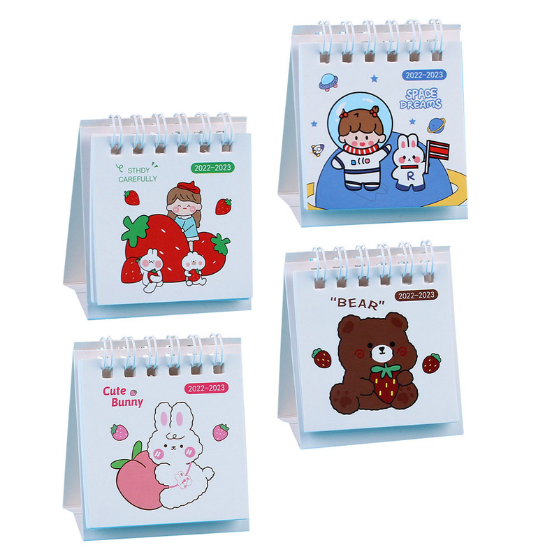 4pcs Creative Planing Calendars Paper Calendars Adorable 2023 Calendars for Home Office