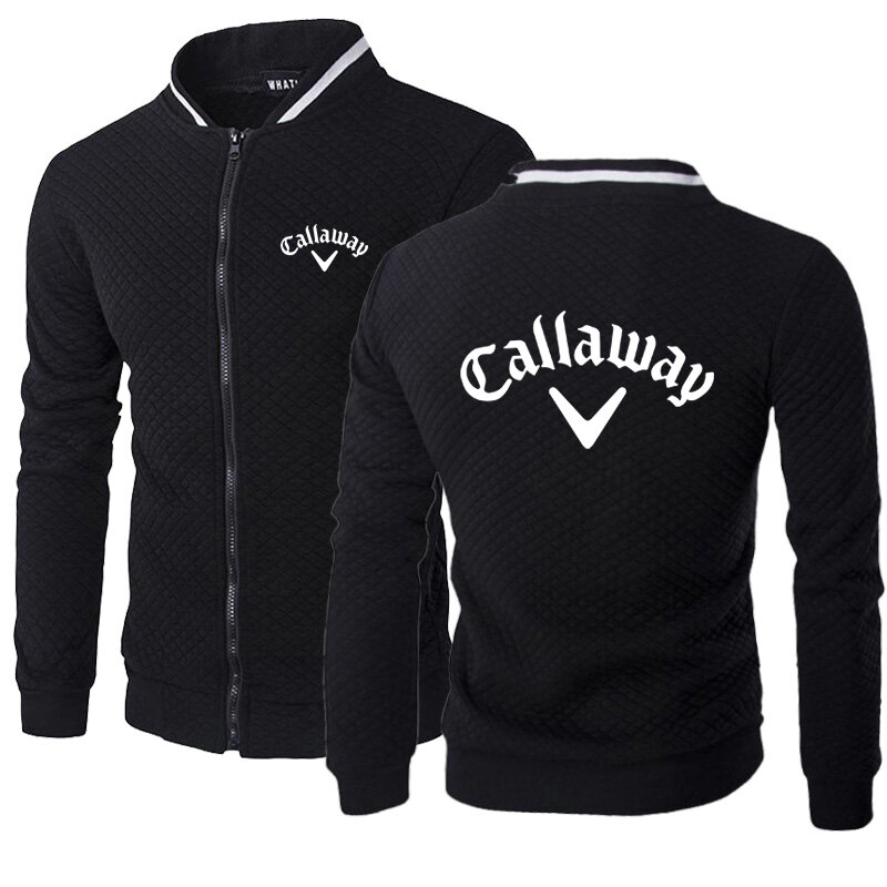 Callaway-Jaqueta de golfe casual masculina com zíper, alta qualidade, outono, inverno, nova moda quente, top-4XL