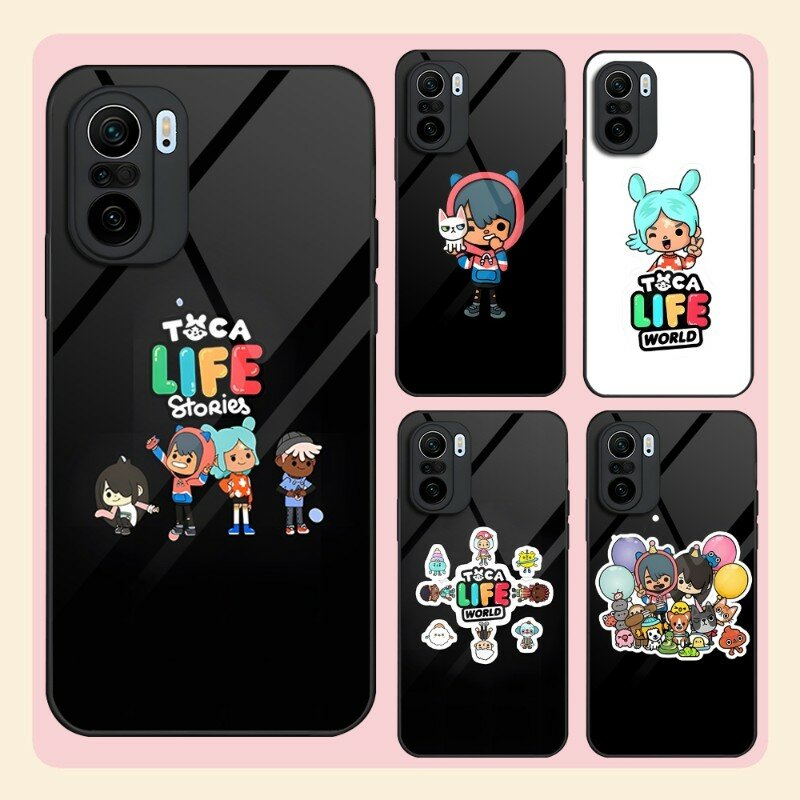 Toca Boca Toca Life World Game Phone Case Glass for Xiaomi 11t 11x 10s 10i 10t 12 Ultra 8 9 9t Se Pro Note 10 Poco F3 M3 M4Pro