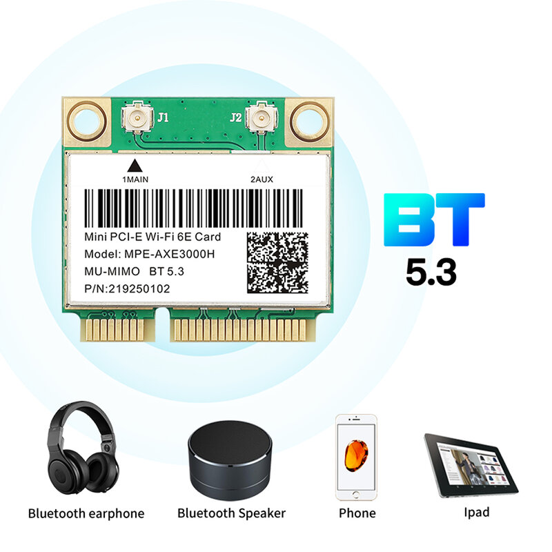 WiFi 6E AX210HMW Mini PCI-E Wifi Karte Bluetooth 5,3 Für Intel AX210 Netzwerk Karte Wifi 6 AX200 802,11 AX Wireless adapter