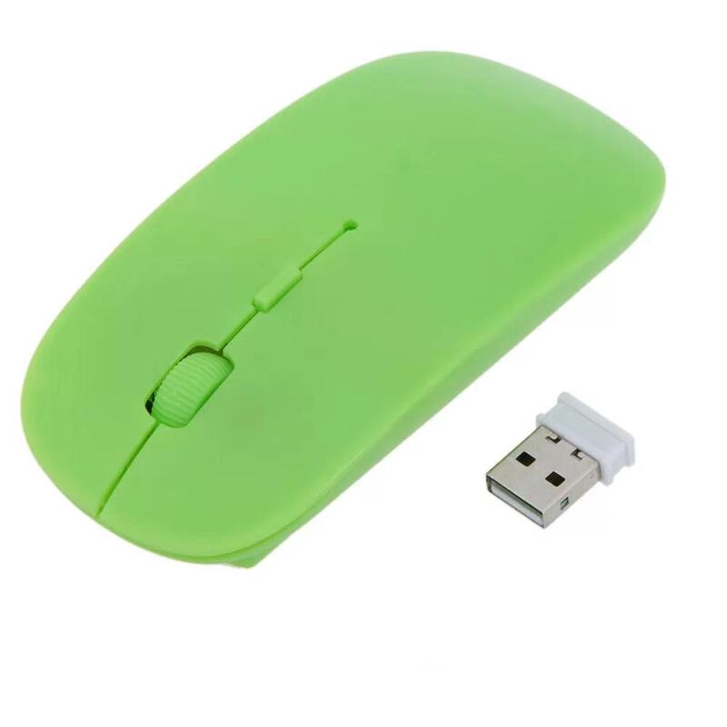 جديد ماوس لاسلكي 2.4G USB استقبال رقيقة جدا ماوس الكمبيوتر اللاسلكي البصري ، فأرة للكمبيوتر المحمول اللاسلكية ، ماوس شحن مجاني