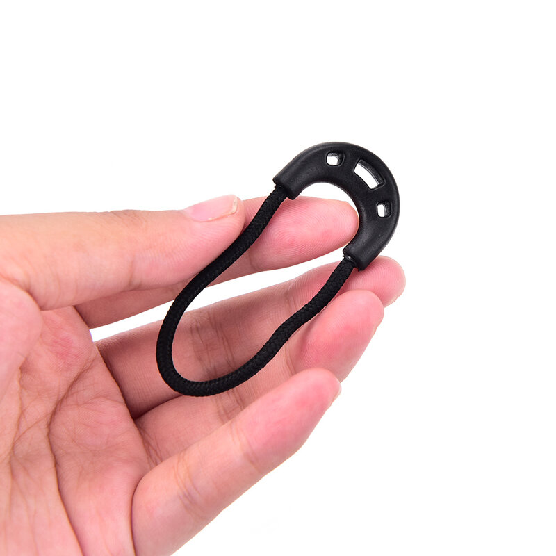 10Pcs Edc Zipper Pulls Cord Touw Voor Outdoor Reizen Kleding Rugzak Accessoires Zwart 19G