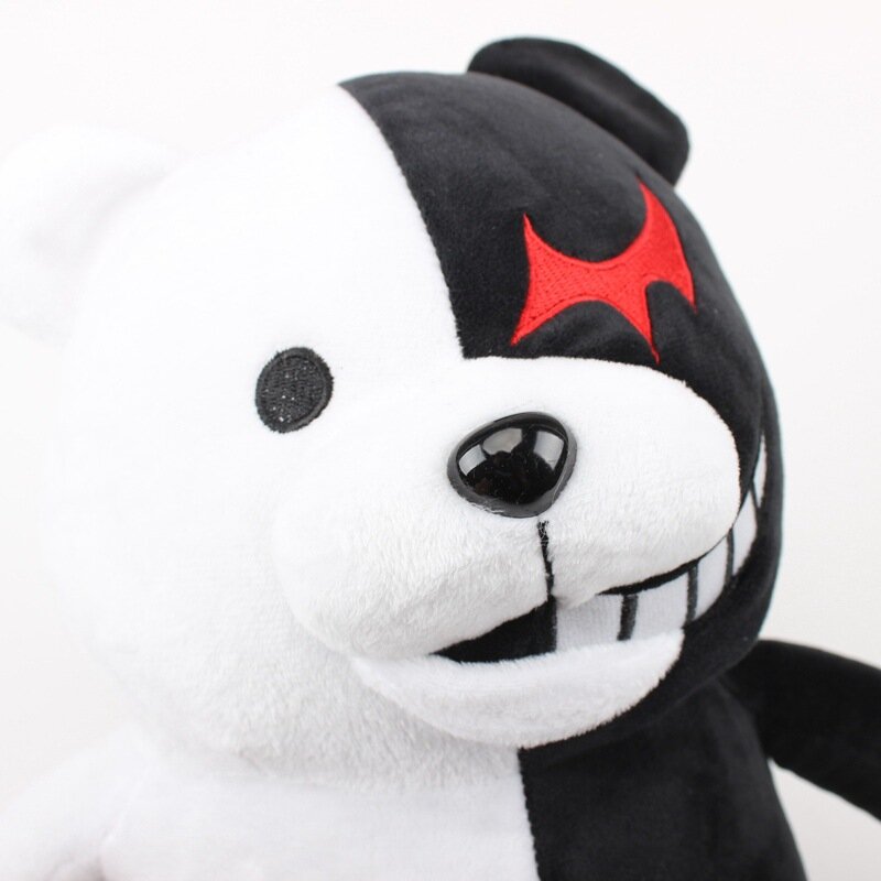 25/40cm dangan ronpa super danganronpa 2 monokuma preto & branco urso pelúcia brinquedo macio bonecas animais de pelúcia para o presente de aniversário