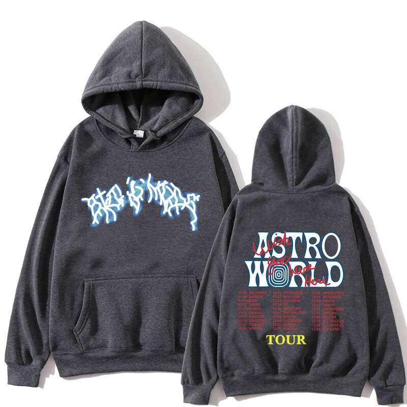 Fashion Travis Scott Tour ASTROWORLD Hoodie Men Unisex High Quality Streetwear Hip Hop Hope You Are Here One Piece Hot Sale