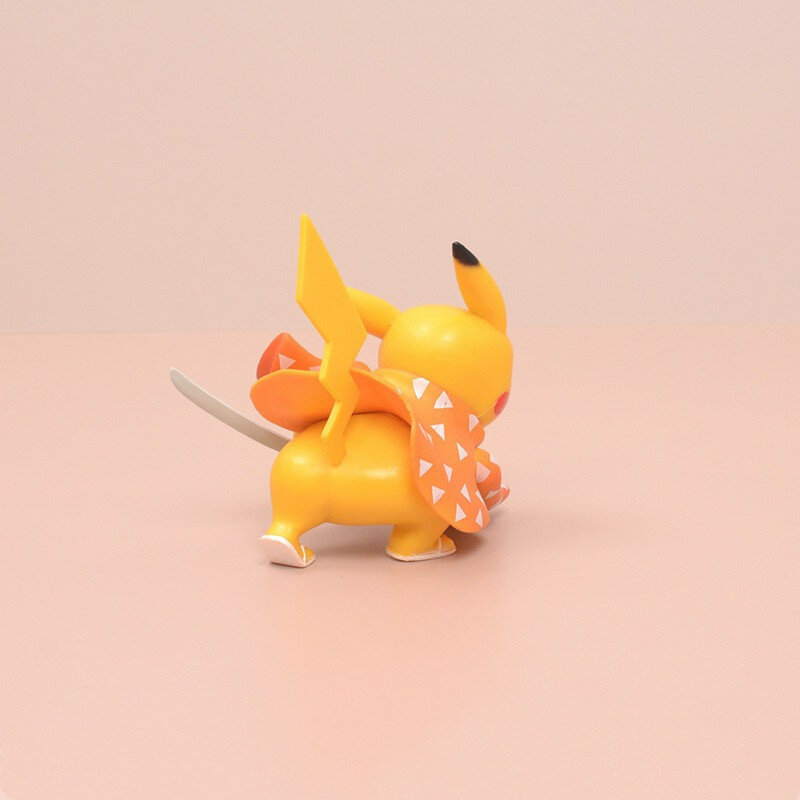 9cm pikachu cruz vestir minha esposa figura cos desktop modelo de brinquedo decoração do carro gk gk ghost slayer pokemon figuras