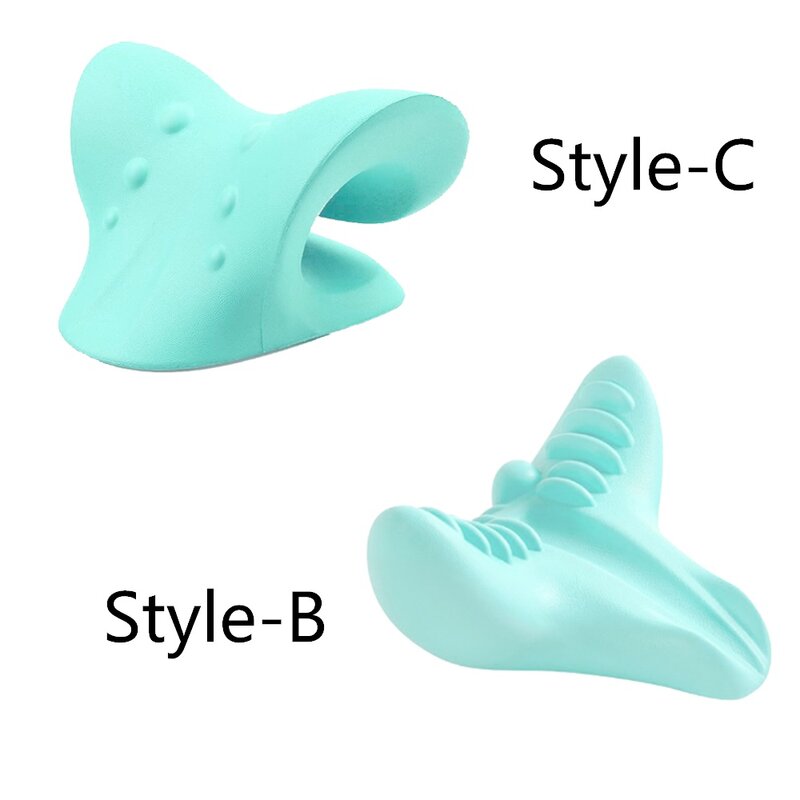 Massager for Neck Cervical Traction Device Pain Relief Relaxer Shoulder Massage Corrector Pillow Neckshape Relaxation Beauty