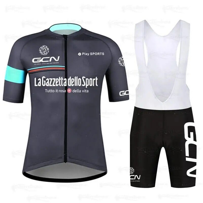 GCN – Maillot de cyclisme à manches courtes, ensemble de vêtements de vélo d'été, Ropa Ciclismo, Kit pantalon, uniforme vtt, 2022