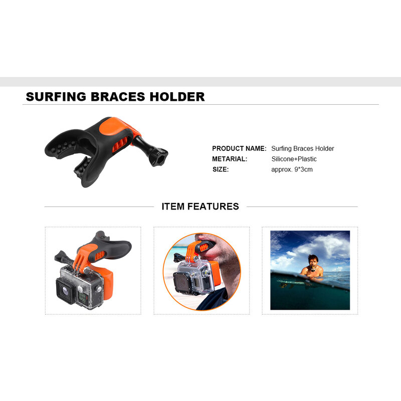 For GoPro Accessories Cycling Swimming Skiing Surf Hiking for Go Pro Hero 10 9 8 7 6 5 4 Xiaomi Sjcam Eken Dji Action Camera