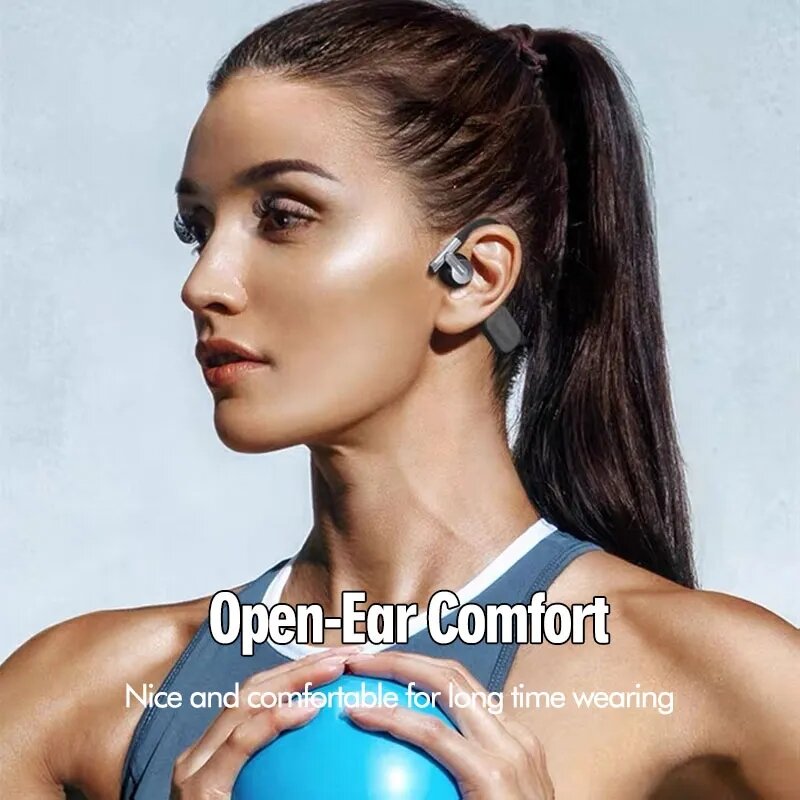 True Bone Conduction Wireless Earphones Gaming Headset IPX8 Swimming Sport Headphones with Microphone 32GB MP3 Player for Xiaomi