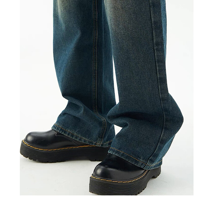 بنطال جينز رجالي من Holyrising جينز مناسب للرجال بنطلون جينز بقماش الدنيم غير رسمي بأرجل واسعة وجيوب متعددة موديل NZ258