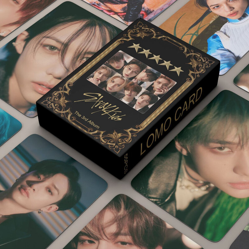55 stücke kpop streunende Kinder Lomo Karten Set Fotokarten neues Album 5 Sterne Postkarten Foto karten Korea Jungen Poster Bild Fans Geschenke