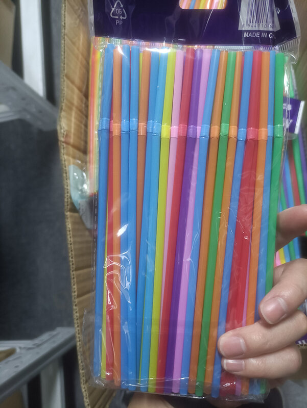 100Pcs 밀짚 Disposables 파티 용품 팔꿈치 플라스틱 빨대 음료 칵테일 길쭉한 주방 음료 액세서리 Plaatic