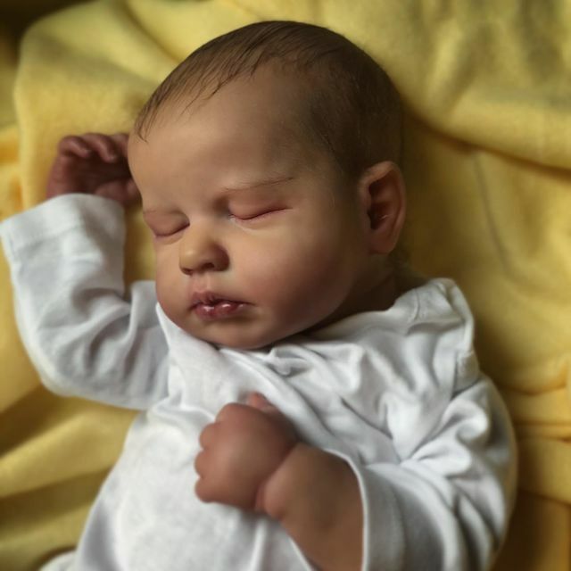 Miaio-Muñeca Reborn DE ARTE coleccionable de alta calidad, bebé recién nacido realista, tacto suave, pelo dibujado a mano, LouLou, 50CM