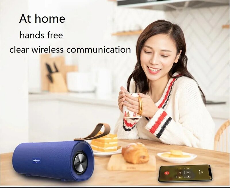 ZEALOT S30 Wireless Bluetooth Speaker HIFI Portable Speakers Stereo Bass Sound Box Support TF Card,TWS,AUX,USB Flash Drive