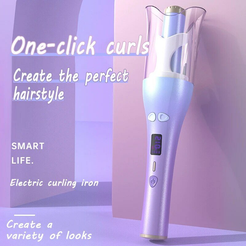 Automático rotativa modelador de cabelo elétrico multifuncional modelador de cabelo lcd curling ferro rotação do ar automático magia curling ferramenta estilo