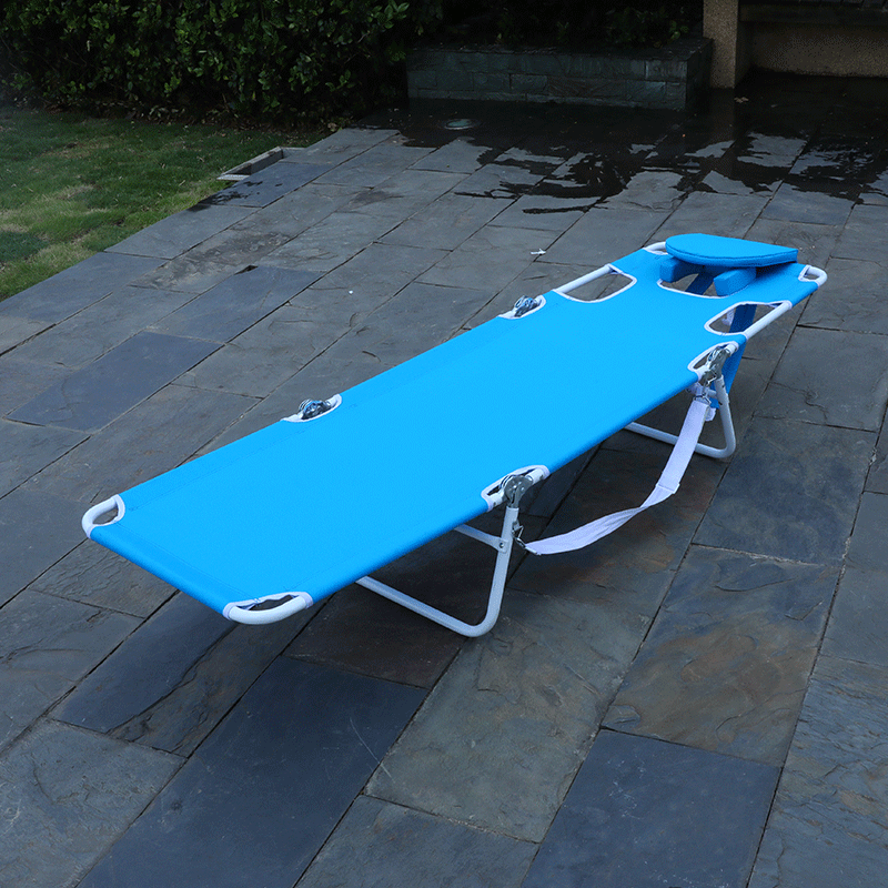 Summer Outdoor Camping Leisure Recliner Multi-Functional Folding Seven-Gear Folding Office Lunch Break Recliner Beach Chair